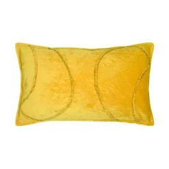 Coussin rectangulaire coton (30 x 50 cm) Blokken Jaune moutarde
