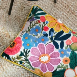 Coussin rectangulaire coton (30 x 50 cm) Betty Multicolore