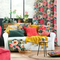 Coussin rectangulaire coton (30 x 50 cm) Betty Multicolore