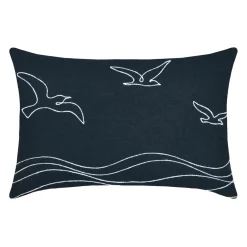 Coussin rectangulaire coton (40 x 60 cm) Bordemer Bleu jeans