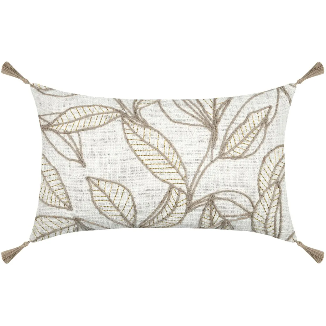 Coussin rectangulaire coton (30 x 50 cm) Hemera Ecru