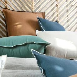 Coussin rectangulaire coton (40 x 60 cm) Helios Ecru