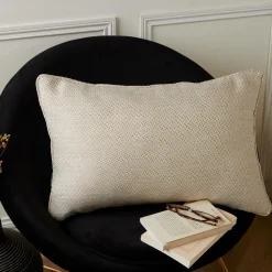 Coussin rectangulaire effet chiné (40 x 60 cm) James Beige sable