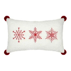 Coussin rectangulaire effet fausse fourrure (30 x 50 cm) Bessey Rouge