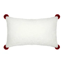 Coussin rectangulaire effet fausse fourrure (30 x 50 cm) Bessey Rouge