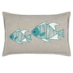 Coussin rectangulaire en coton (35 x 50 cm) Barbade Beige