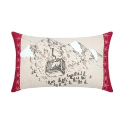 Coussin rectangulaire en coton (30 x 50 cm) Villard Écru