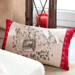 Coussin rectangulaire en coton (30 x 50 cm) Villard Écru