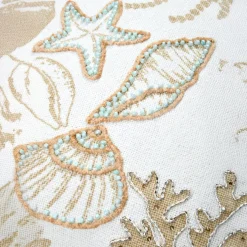 Coussin rectangulaire en coton (35 x 50 cm) Barbade Blanc