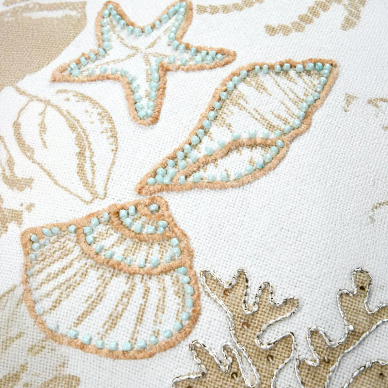 Coussin rectangulaire en coton (35 x 50 cm) Barbade Blanc