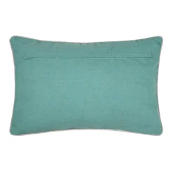 Coussin rectangulaire en coton (35 x 50 cm) Barbade Blanc