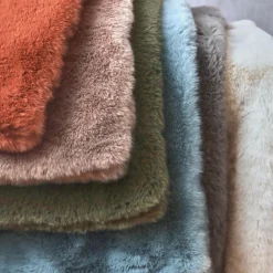 Coussin rectangulaire fausse fourrure (40 x 60 cm) Finn Bleu