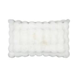 Coussin rectangulaire fausse fourrure (50 x 80 cm) Nebraska Ecru