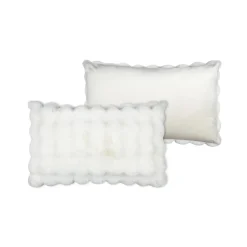 Coussin rectangulaire fausse fourrure (50 x 80 cm) Nebraska Ecru