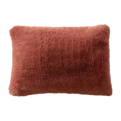 Coussin rectangulaire fausse fourrure (40 x 60 cm) Finn Terracotta