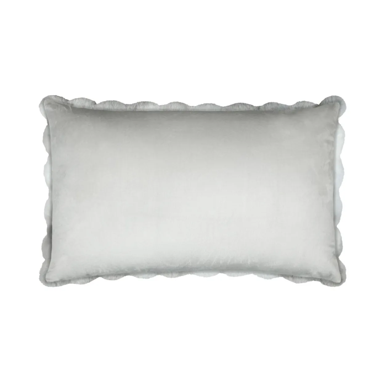 Coussin rectangulaire fausse fourrure (50 x 80 cm) Nebraska Gris perle