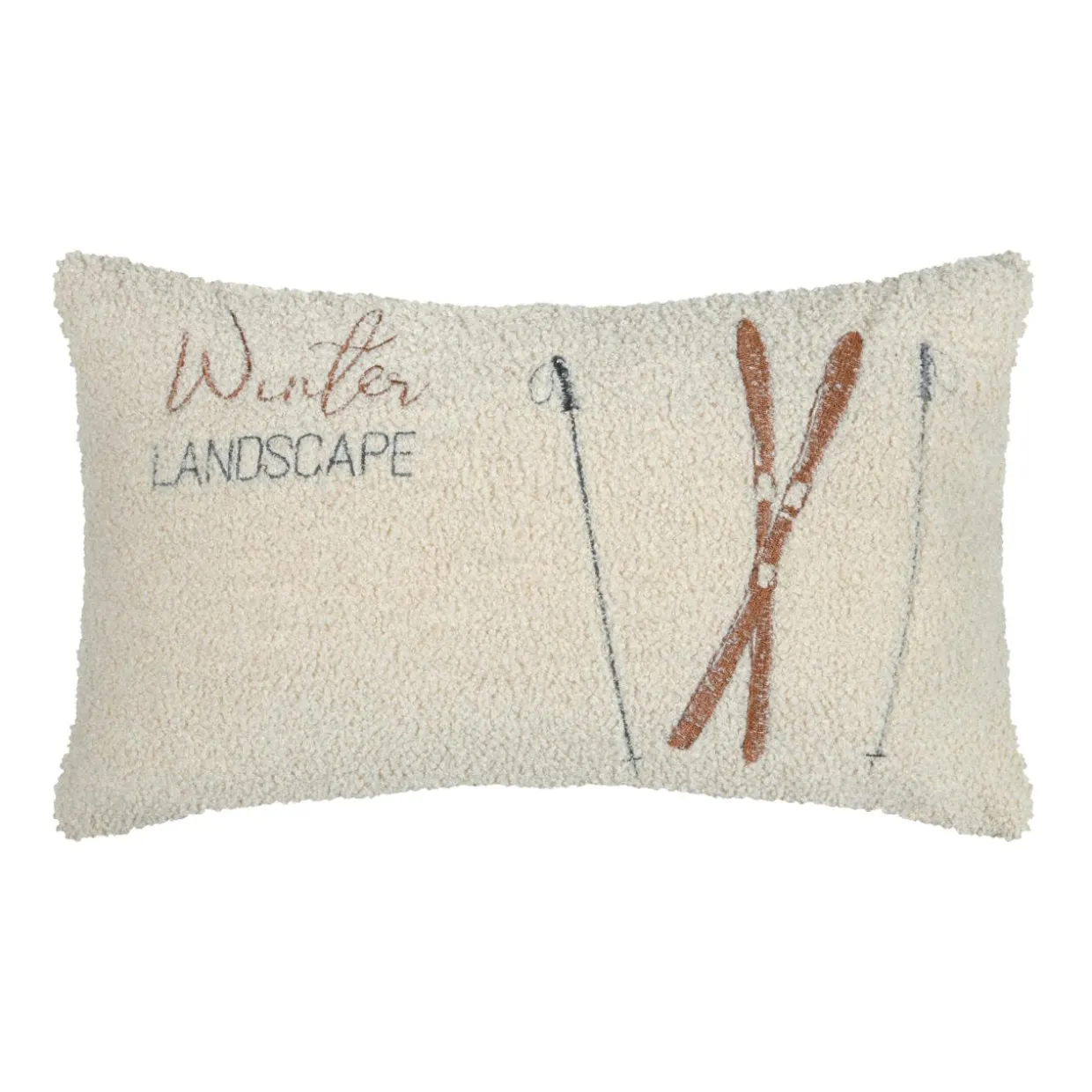 Coussin rectangulaire fausse fourrure (30 x 50 cm) Wildforest Ecru