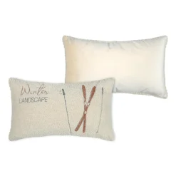 Coussin rectangulaire fausse fourrure (30 x 50 cm) Wildforest Ecru