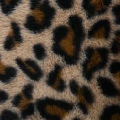 Coussin rectangulaire fausse fourrure léopard (50 x 80 cm) Fauves Camel