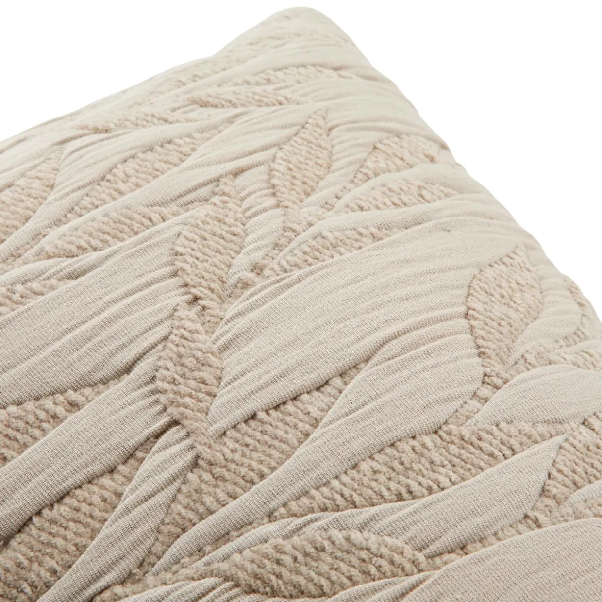 Coussin rectangulaire gaze de coton (38 x 58 cm) Letho Beige