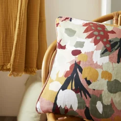 Coussin rectangulaire gaze de coton (40 x 60 cm) Azel Multicolore