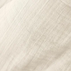 Coussin rectangulaire gaze de coton (40 x 60 cm) Gaïa Beige pampa