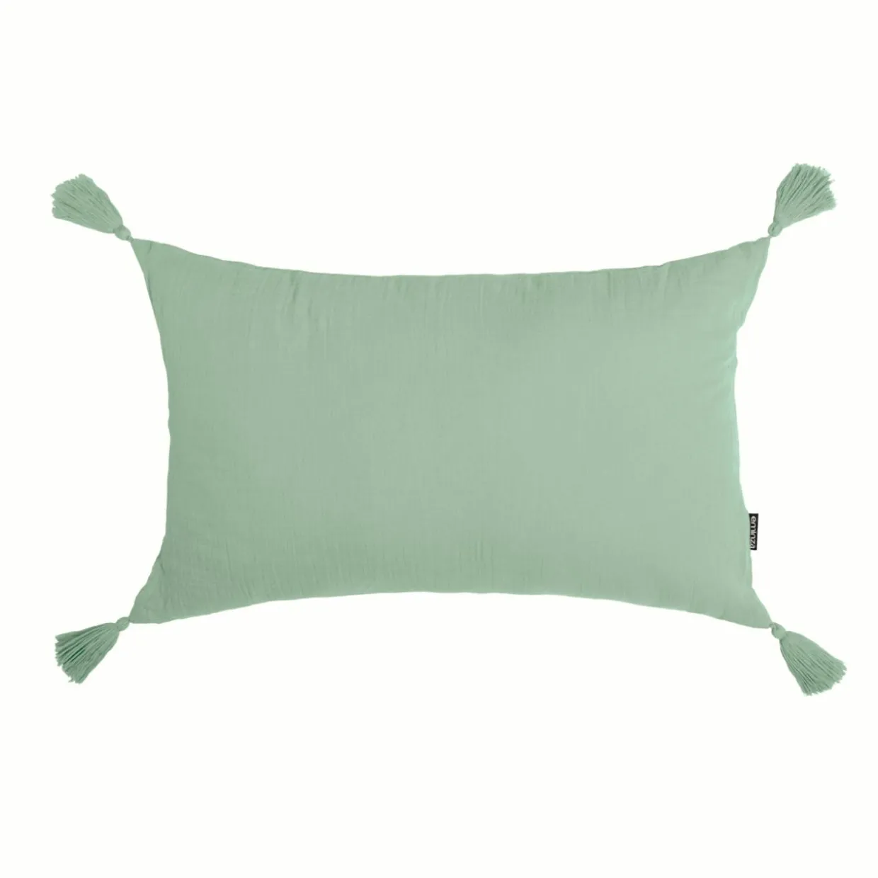 Coussin rectangulaire gaze de coton (40 x 60 cm) Gaïa Vert eucalyptus