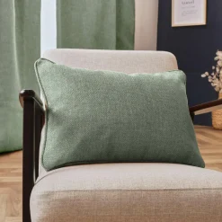 Coussin rectangulaire tissé (40 x 60 cm) Alba Vert romarin