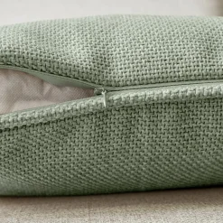 Coussin rectangulaire tissé (40 x 60 cm) Alba Vert romarin