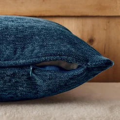 Coussin rectangulaire tissé (40 x 60 cm) Magnus Bleu nuit