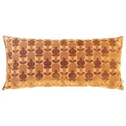 Coussin rectangulaire velours (35 x 75 cm) Luna Jaune ocre