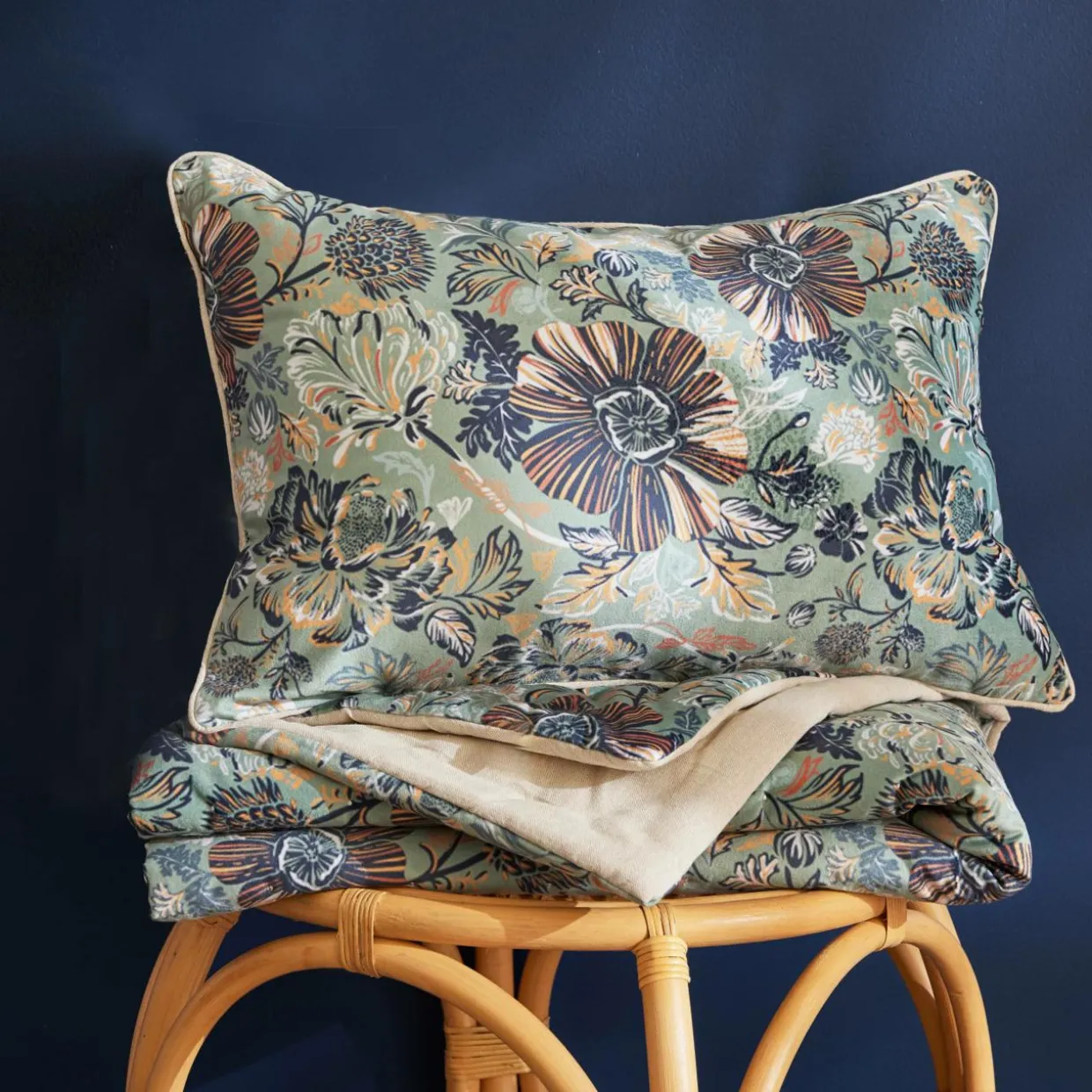 Coussin rectangulaire velours (40 x 60 cm) Dolores Vert