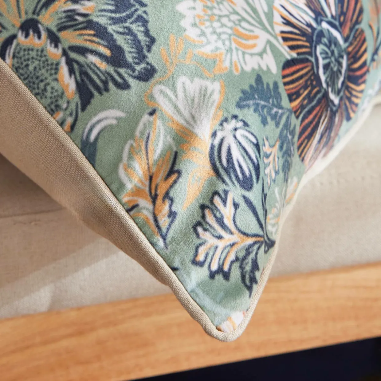 Coussin rectangulaire velours (40 x 60 cm) Dolores Vert