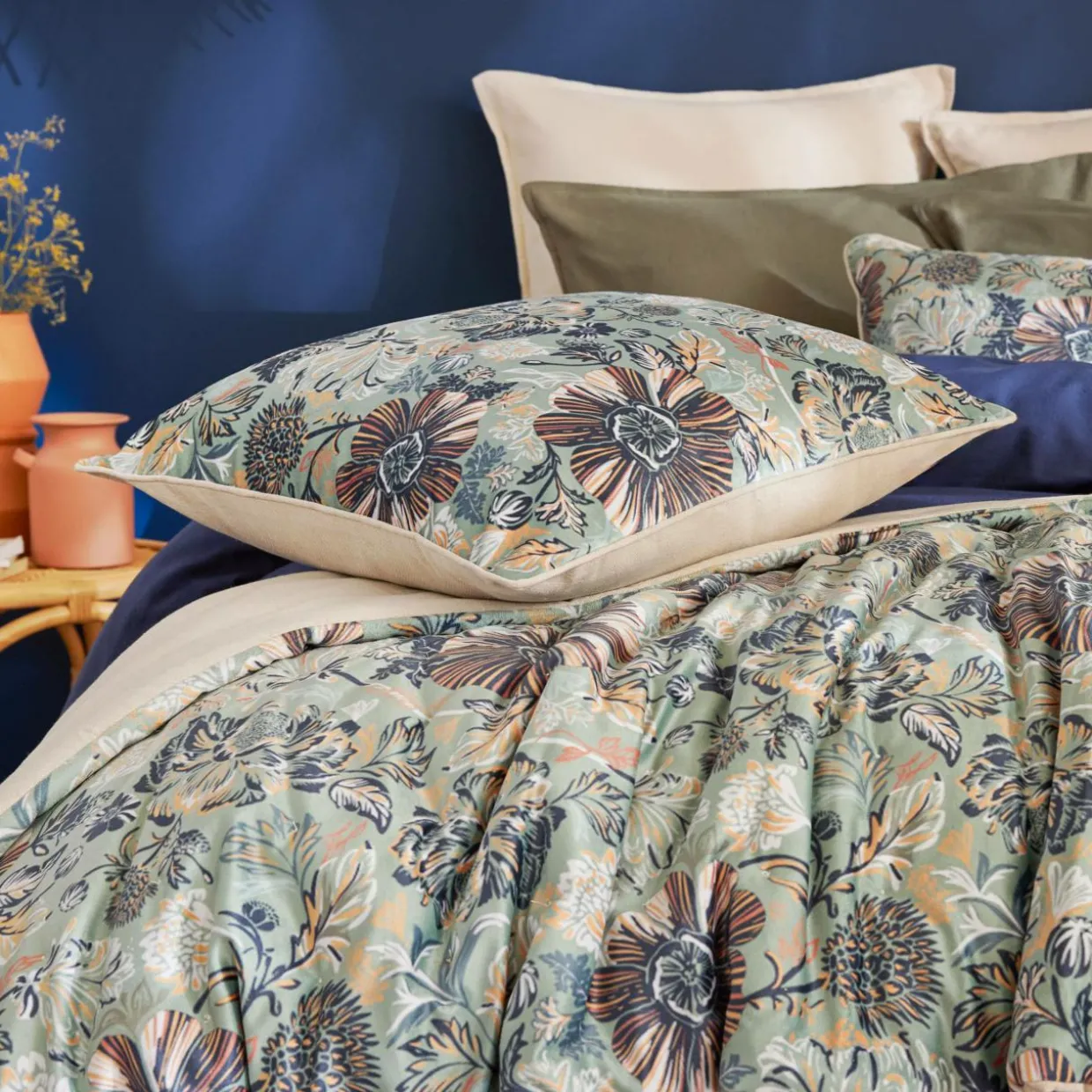 Coussin rectangulaire velours (40 x 60 cm) Dolores Vert