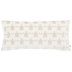 Coussin rectangulaire velours (35 x 75 cm) Luna Ecru