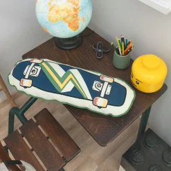 Coussin rond enfant coton (65 x 25 cm) California Bleu