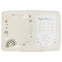 Couverture étape bébé (120 x 80 cm) Arc en ciel Multicolore