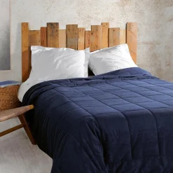 Couvre lit matelassé (230 x 250 cm) Vercors Bleu marine