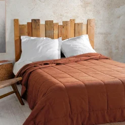 Couvre lit matelassé (250 x 260 cm) Vercors Terracotta