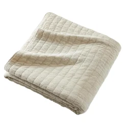 Couvre-lit coton matelassé (220 x 240 cm) Lena Beige sable