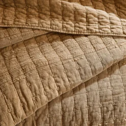 Couvre-lit coton matelassé (240 x 260 cm) Lena Camel