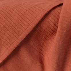 Couvre-lit coton tissé (180 x 220 cm) Léa Terracotta