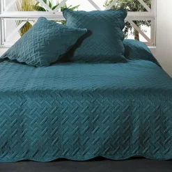 Couvre-lit et taie d'oreiller (180 x 240 cm) Californie Bleu