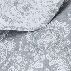 Couvre-lit et taies d'oreiller (240 x 260 cm) Marie Gris clair