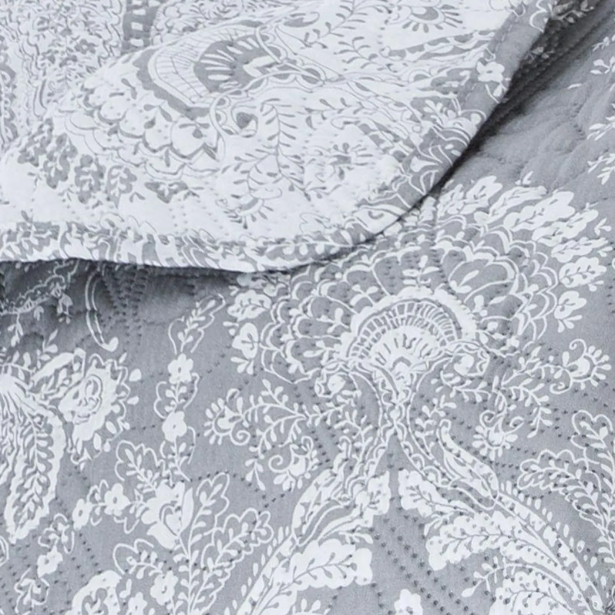 Couvre-lit et taies d'oreiller (240 x 260 cm) Marie Gris clair