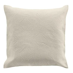 Couvre-lit matelassé et deux taies d'oreiller (240 x 260 cm) Romane Beige