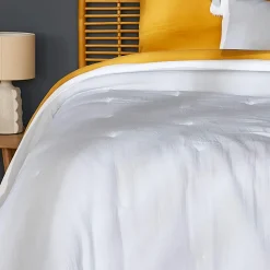 Couvre-lit matelassé gaze de coton (180 x 240 cm) Gaïa Blanc chantilly