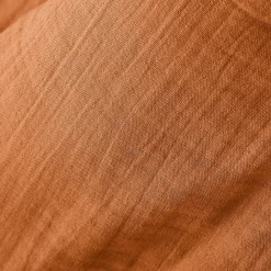 Couvre-lit matelassé gaze de coton (260 x 240 cm) Gaïa Abricot