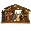 Crèche de Noël complète et lumineuse (H15 cm) Sainte-Julia