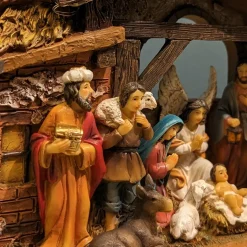 Crèche de Noël complète et lumineuse (H15 cm) Sainte-Julia